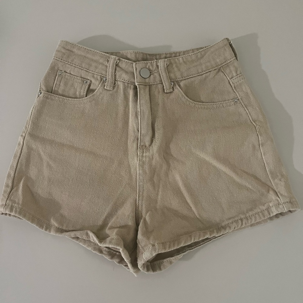 Tan High Waisted Shorts